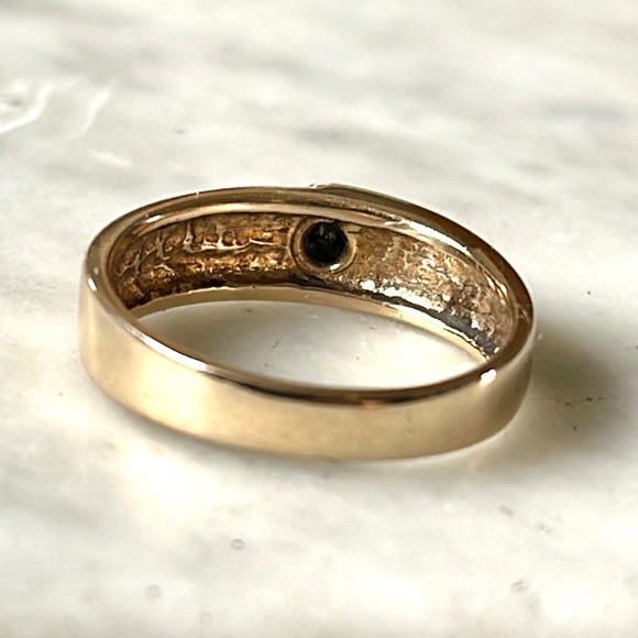 14k Bezel Diamond Band Ring - Picture 5 of 8